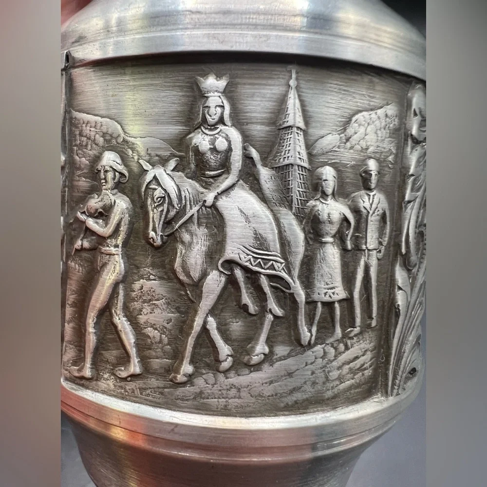 Norsk- Pewter, four sided vase-7 inches‎ tall, Made in Norway